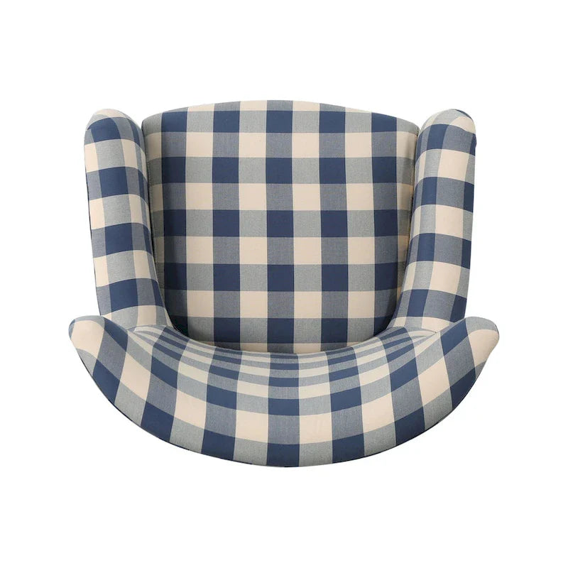 Modern Retro 30.25 High Back Upholstered Arm Chair with Wood Legs for Living Room 39