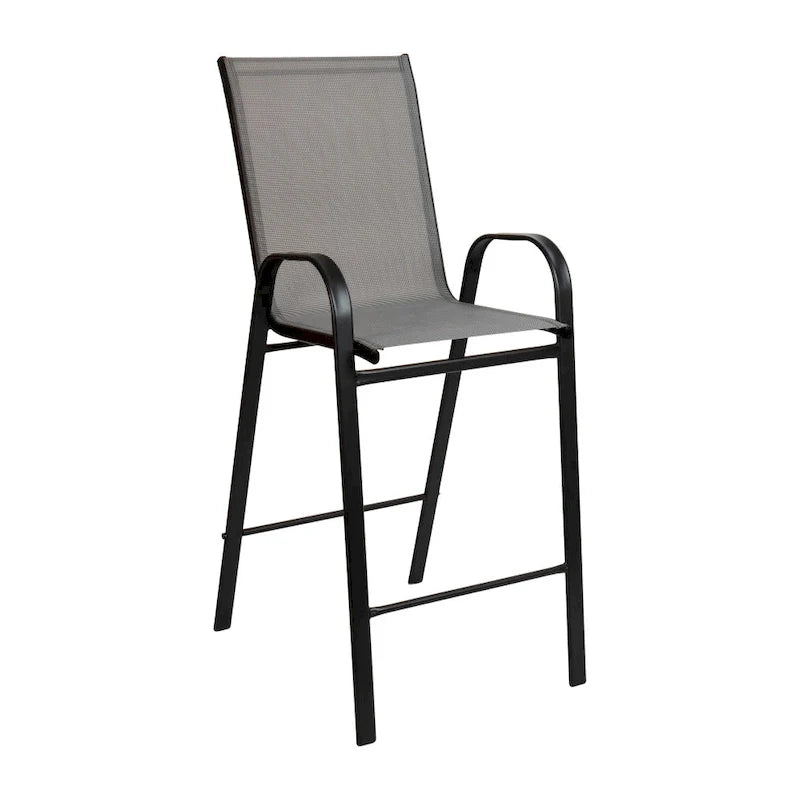4 Pack Outdoor Barstools with Flex Comfort Material - Patio Stool 29