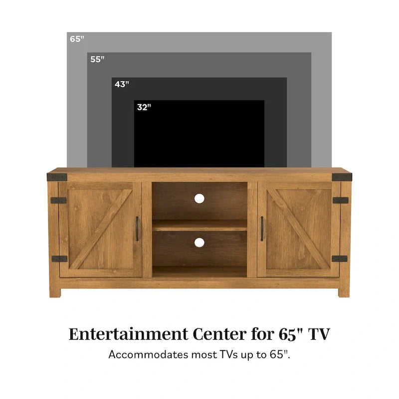 Middlebrook Firebranch 58-inch Barn Door TV Stand 13