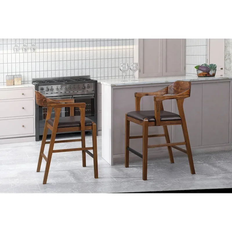 Rasmus Wood Counter or Bar Stool 7