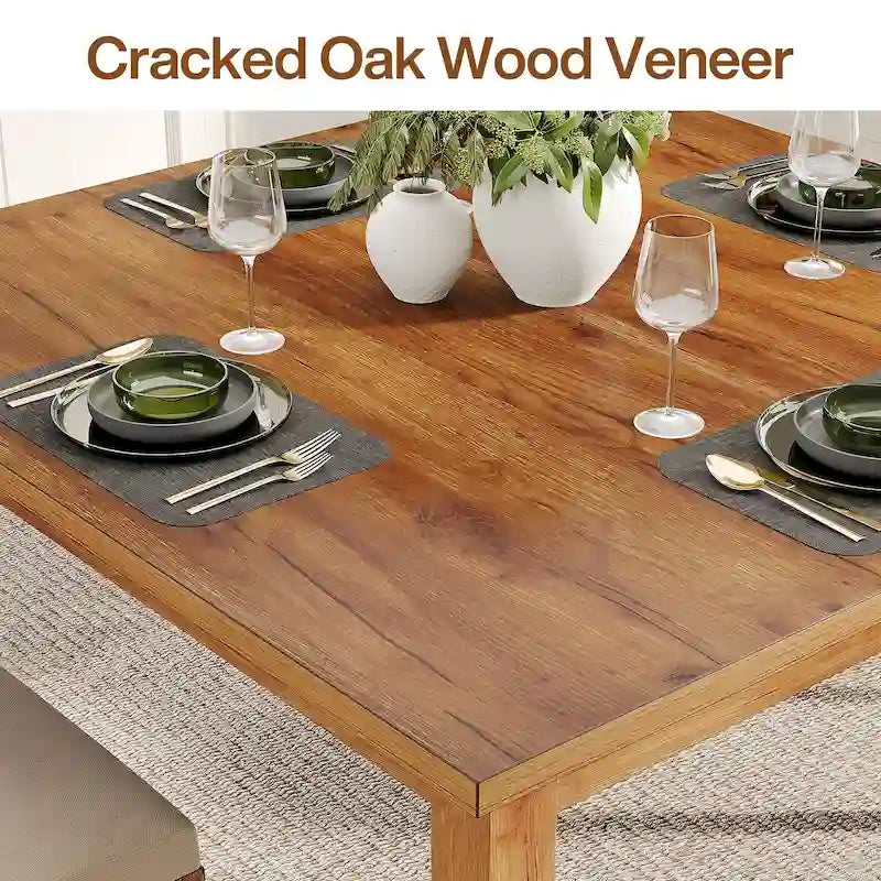 39.4 Inches Square 2-4 People Dining Table with Solid Wood Legs for Living Room Dining Room 8