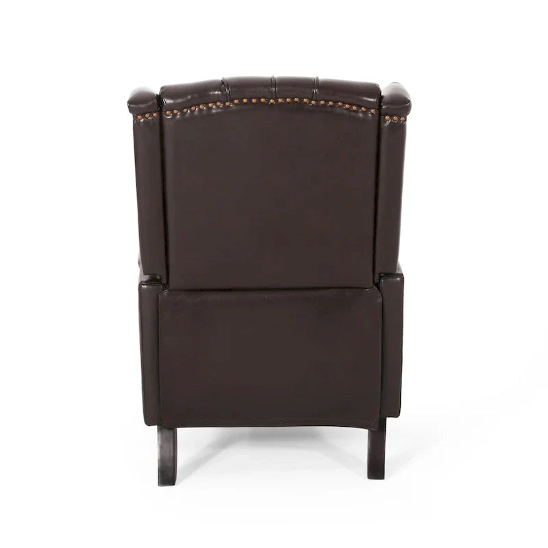 Walter Brown Bonded Leather Recliner Club Chair by Christopher Knight Home 12