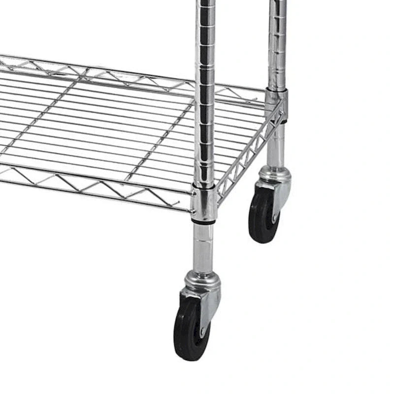 5-Tier Steel Wire Shelving with Wheels - (59.06 x 17.72 x 70.87) 5