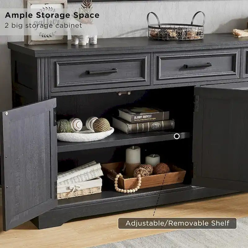 Farmhouse Buffet Sideboard Cabinet,Coffee Bar Wine Bar for Dining Room - N/A 28