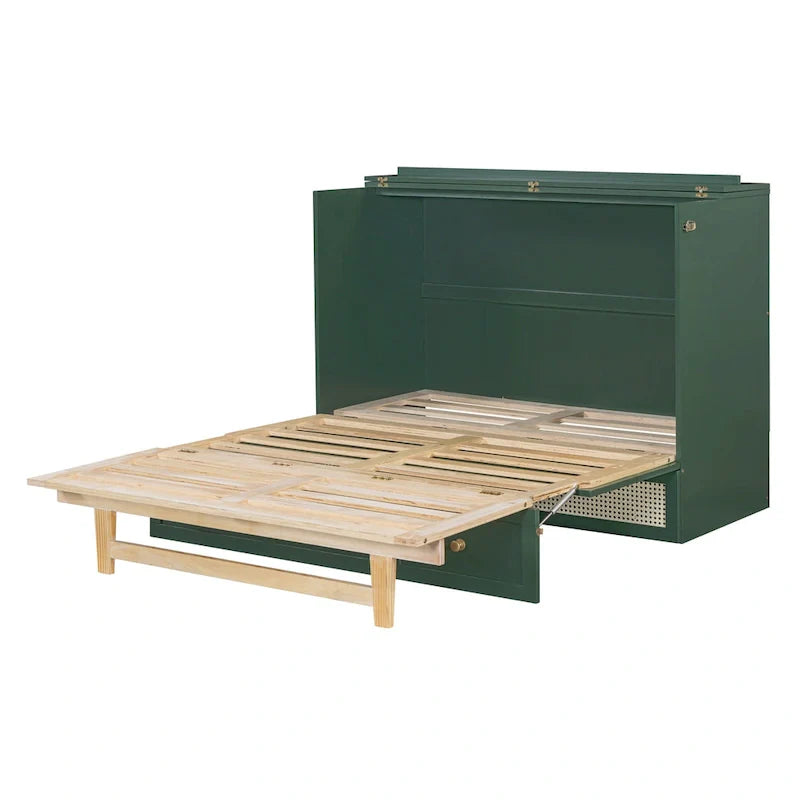 Nestfair Full Size Murphy Bed with Large Drawers 29