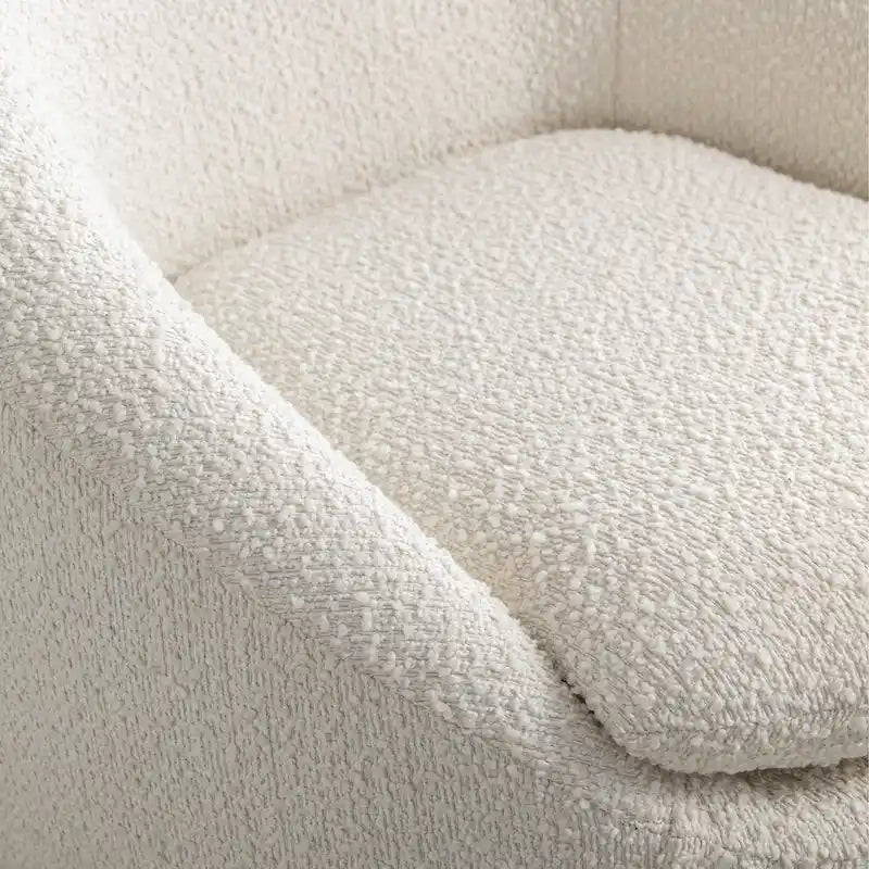 Swivel Barrel Chair - 360° Rotation - Boucle Fabric 11