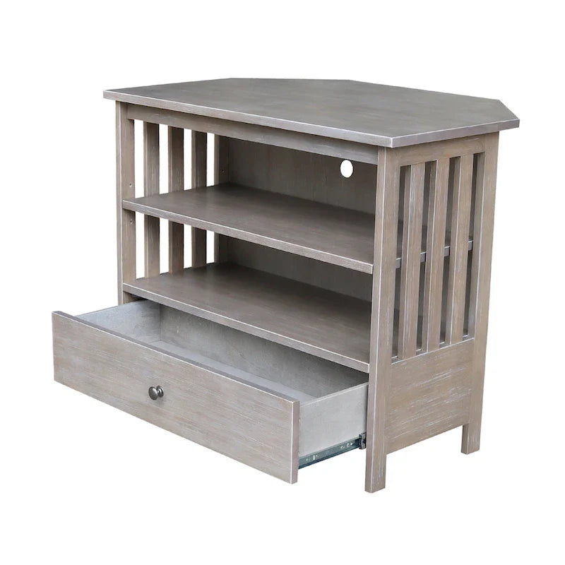 Solid Hardwood Mission Corner TV Stand 29