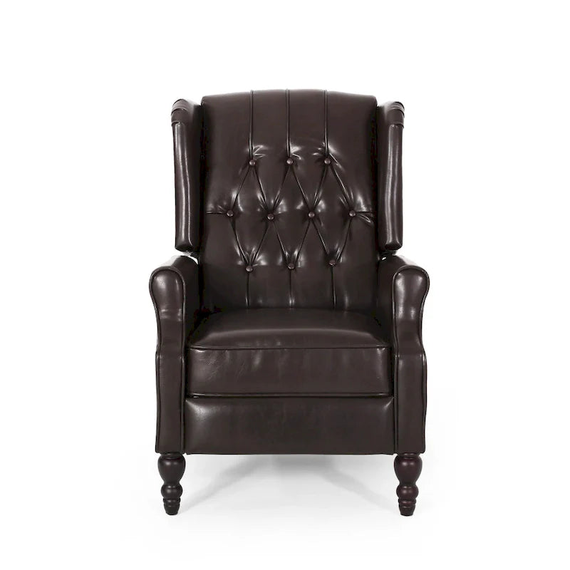 Walter Brown Bonded Leather Recliner Club Chair by Christopher Knight Home 5