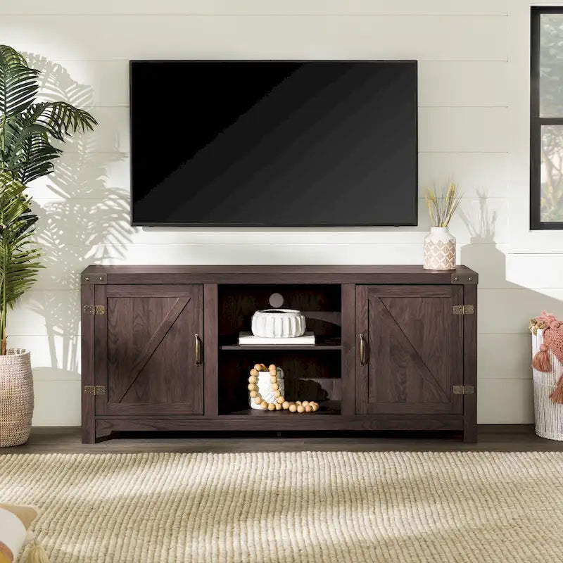 Middlebrook Firebranch 58-inch Barn Door TV Stand 8