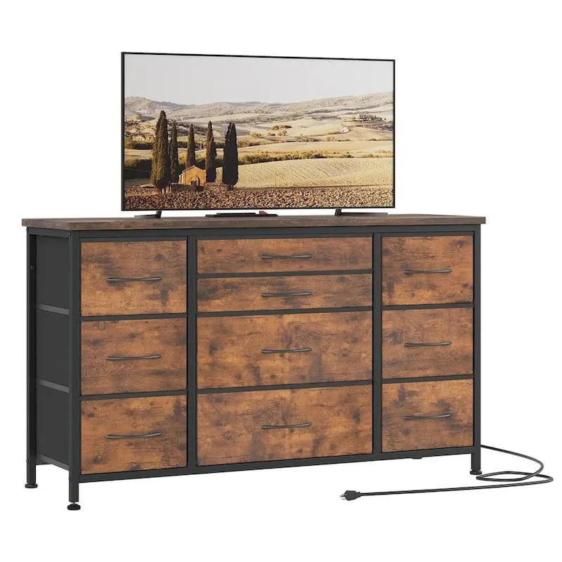 Bedroom Dresser with 10 Large Drawers for 55 Long TV Stand - 55 inches 13