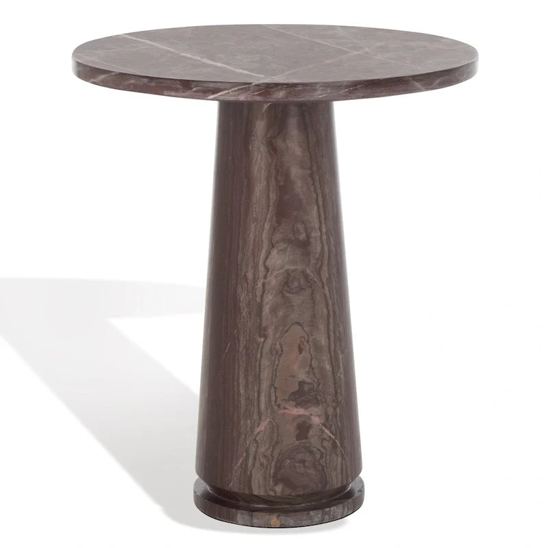 SAFAVIEH Couture Ghicu Tall Round Marble Accent Table - 22 In W x 21 In D x 24 In H - 21Wx21Dx24H 9
