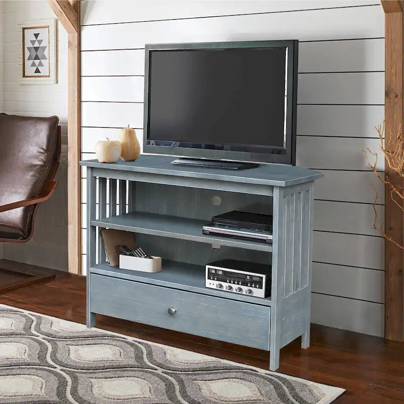 Solid Hardwood Mission Corner TV Stand 3
