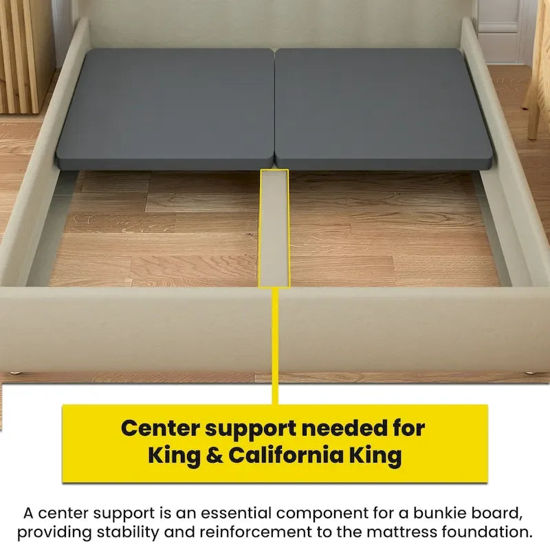 ONETAN, 1.5-Inch Split Bunkie Board for Mattress/Bed Support - Fully Assembled, Improved Comfort and Support, Gray 9