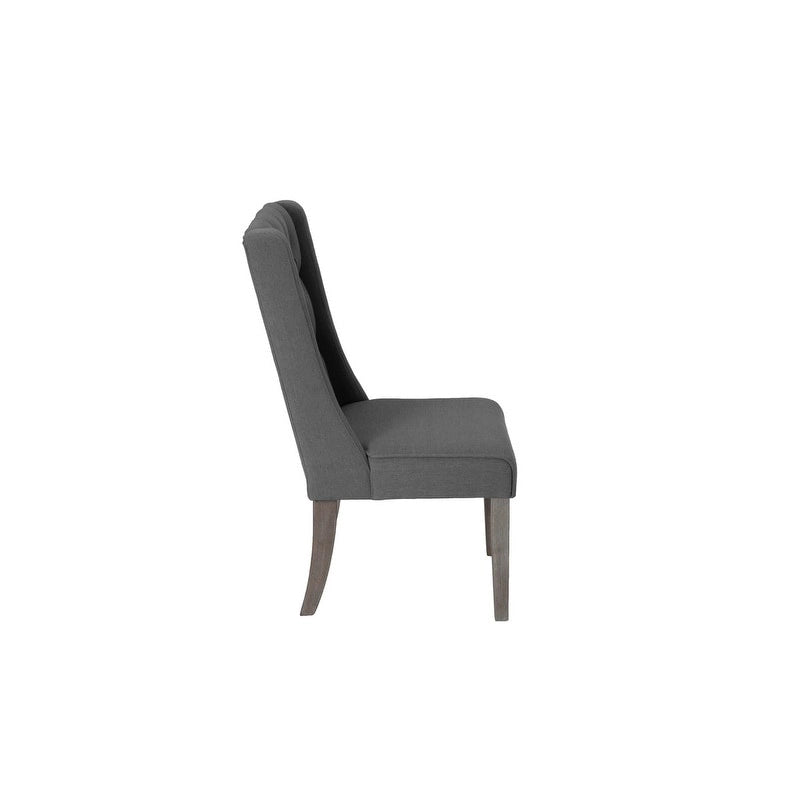 Set da pranzo allungabile Best Quality Furniture da 9 pezzi, in stile rustico grigio 17