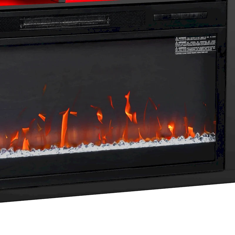 68 Modern Black RGB Electric Fireplace TV Stands Console for TVs Up to 72-inch 13
