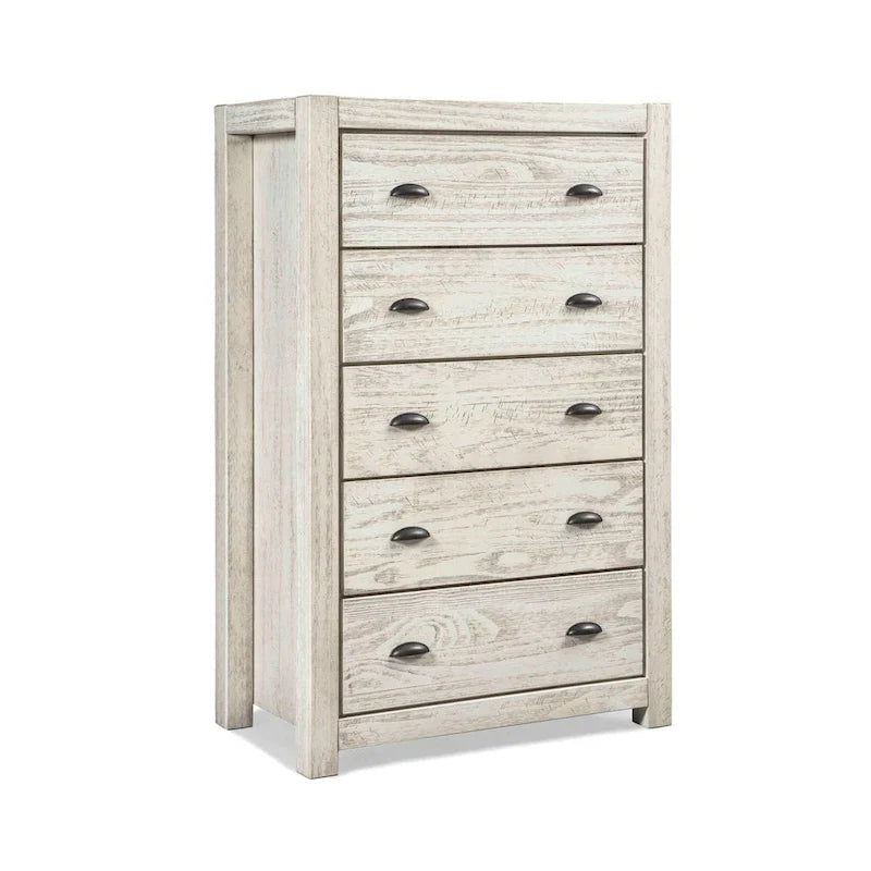 Grain Wood Furniture Montauk 5-drawer Solid Wood Chest 11