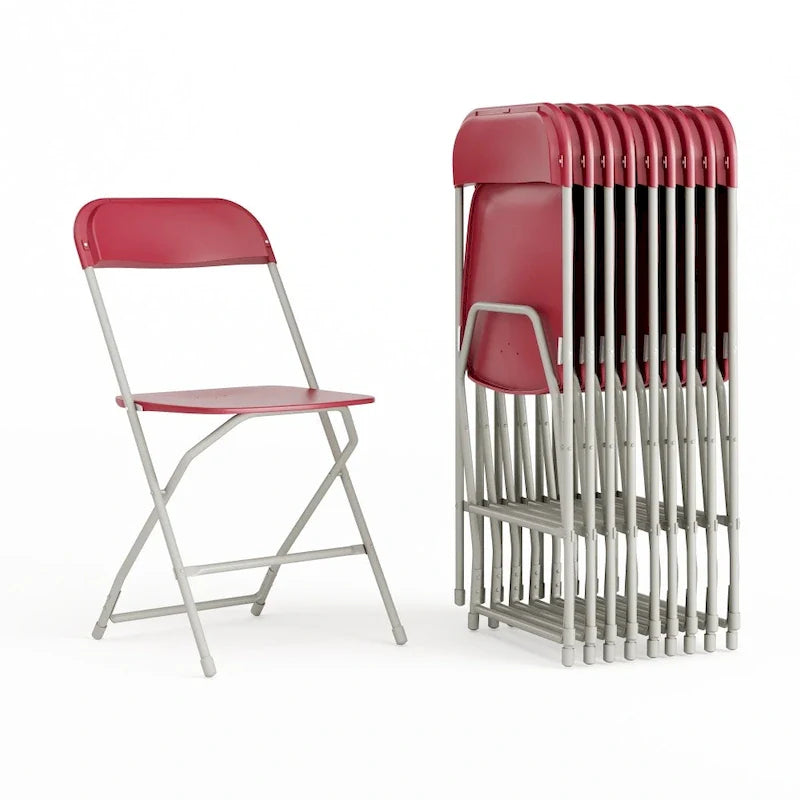 Plastic Folding Chair - 10 Pack 650LB Weight Capacity - Event Chair 6
