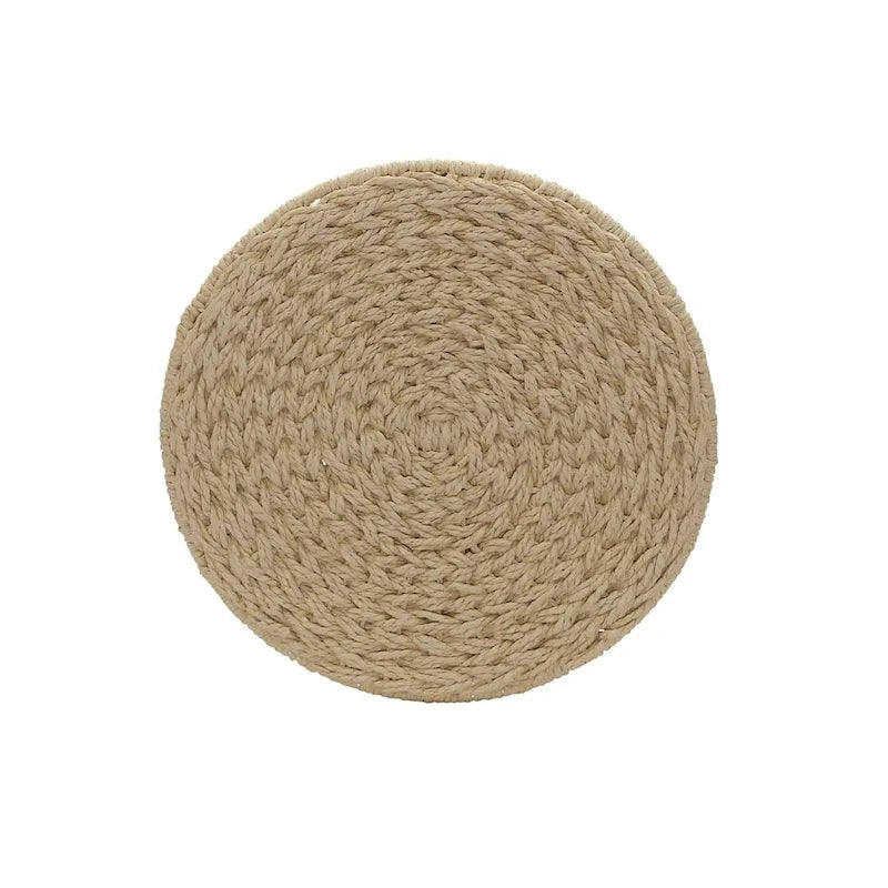 Household Essentials Handwoven Barrel Wicker Storage Basket Side Table - 17.0L x 17.0W x 19.0H 27