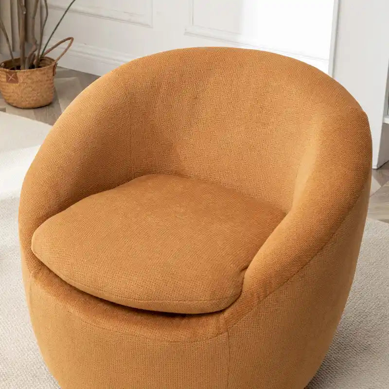 Swivel Barrel Chair - 360° Rotation - Boucle Fabric 33