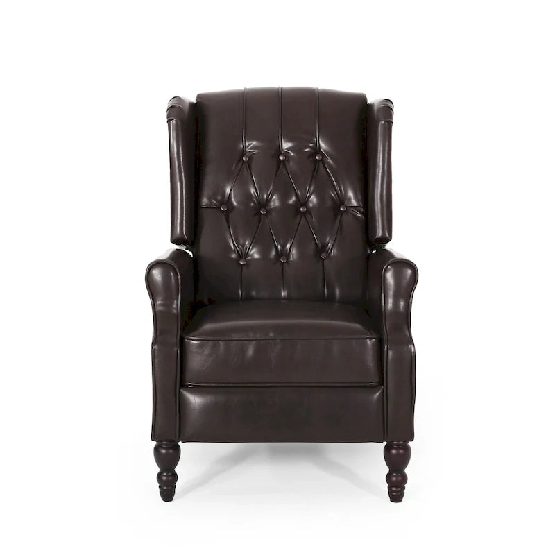 Walter Brown Bonded Leather Recliner Club Chair by Christopher Knight Home 2