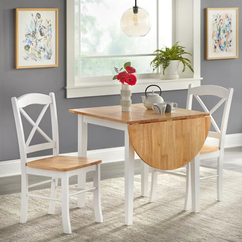 Simple Living Country Cottage Drop Leaf 3-piece Dining Set 26