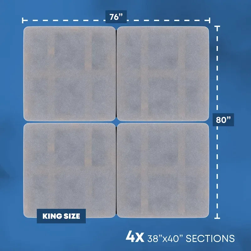 1.5 Split Wood Bunkie Board, Fully Assembled, Fabric Ventilation Cover - Replaces Wooden Slats or Box Spring for Bed Frames 4