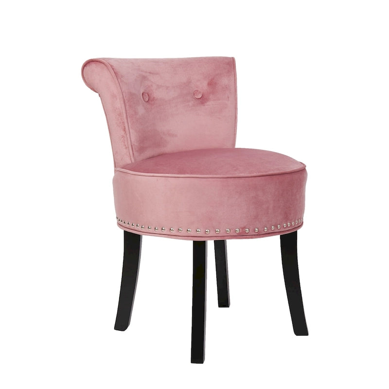27.5 Tall Solid Wood Vanity Stool Chair - 27.5 H X 19 W X 11.8 D 10