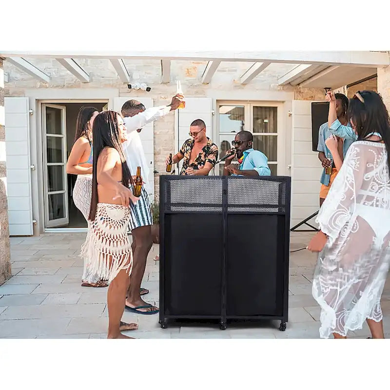 Portable DJ Booth Table Set with Integrated Lighting Scrims, Sturdy Carry Case, and Compact 40x20 inch Dimensions 6
