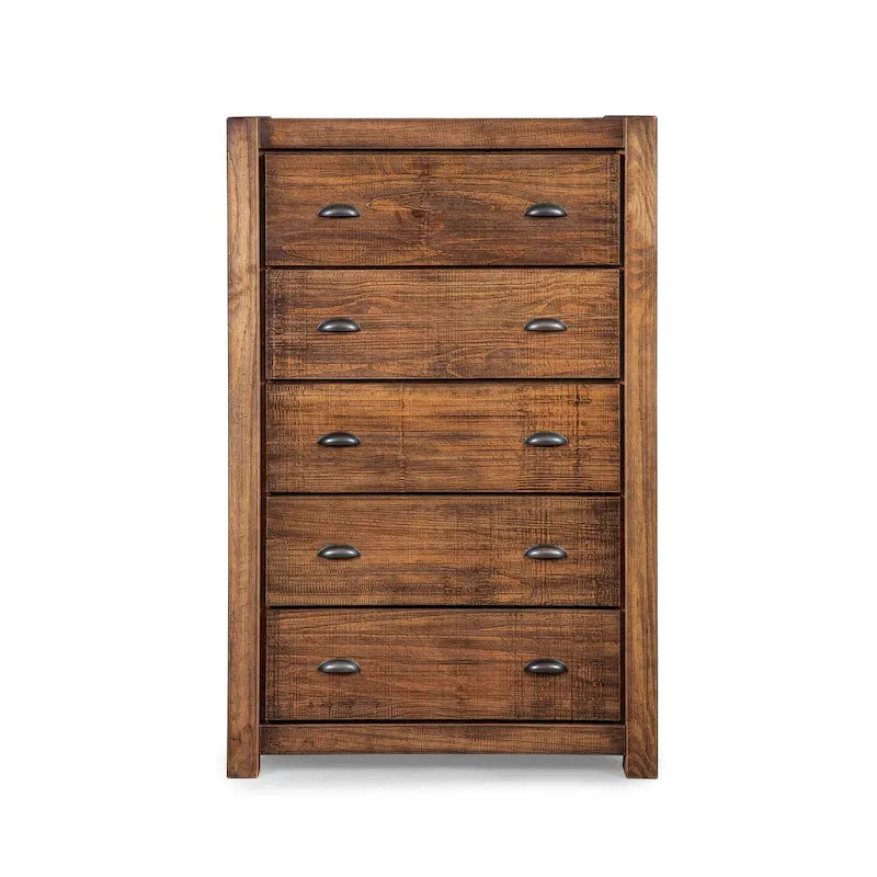 Grain Wood Furniture Montauk 5-drawer Solid Wood Chest 6