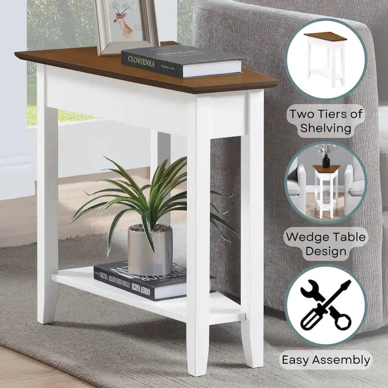 Convenience Concepts Tavolino a cuneo American Heritage con ripiano 17