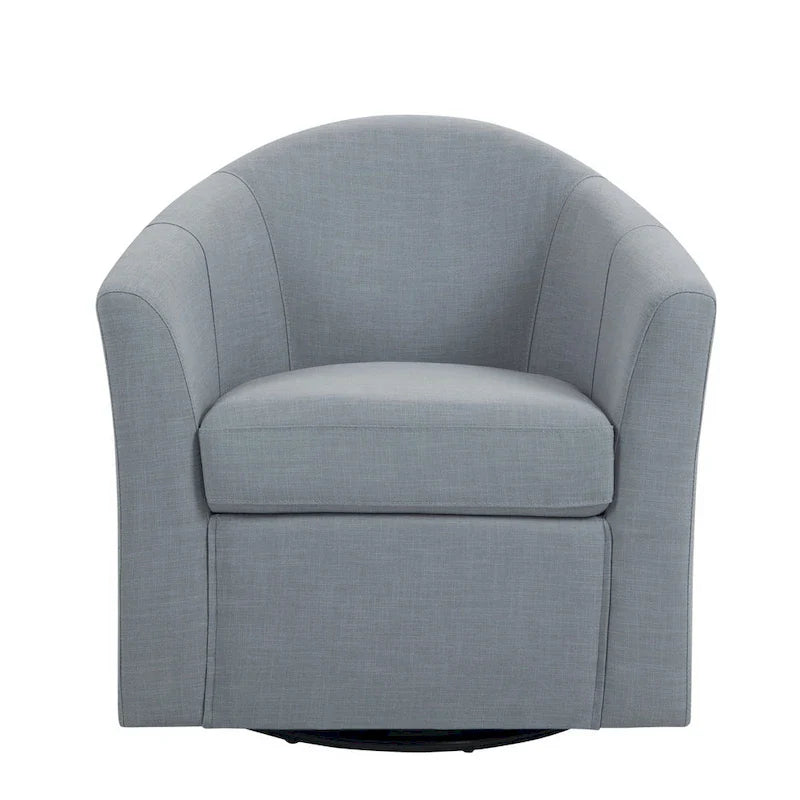 Set of 2 Modern Upholstered Swivel Barrel Chair Living Room Accent Chair 11