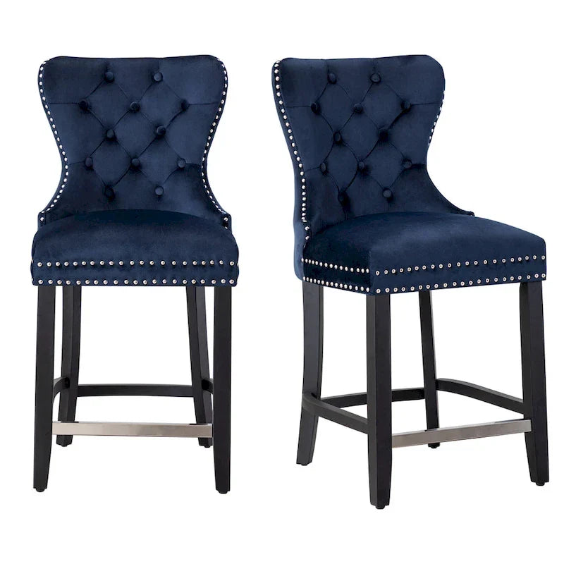 Sgabello da bancone Carter 24 Wingback Tufted Nailhead (set da 2) 31
