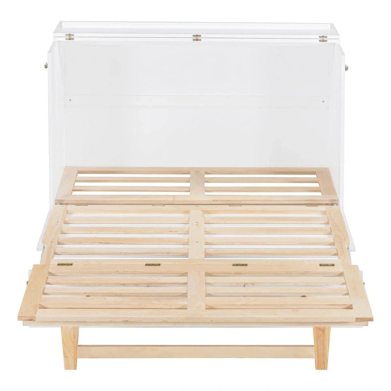 Nestfair Full Size Murphy Bed with Large Drawers 12