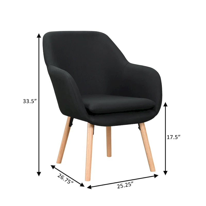 Convenience Concepts Take a Seat Charlotte Poltrona Accento Imbottita con Schienale Alto 5
