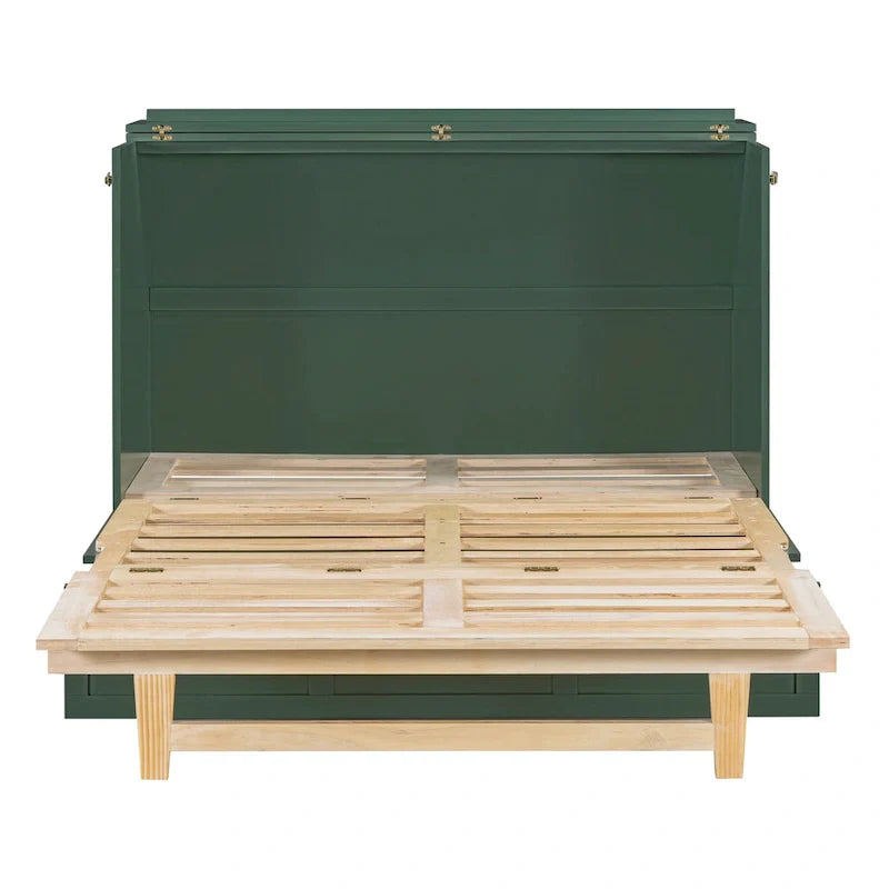 Nestfair Full Size Murphy Bed with Large Drawers 31