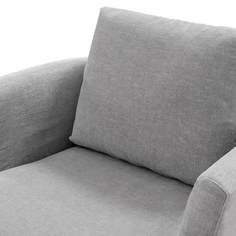 Modern Chenille Upholstered Swivel Accent Barrel Chair Set Modern Swivel Armchair for Living Room 43