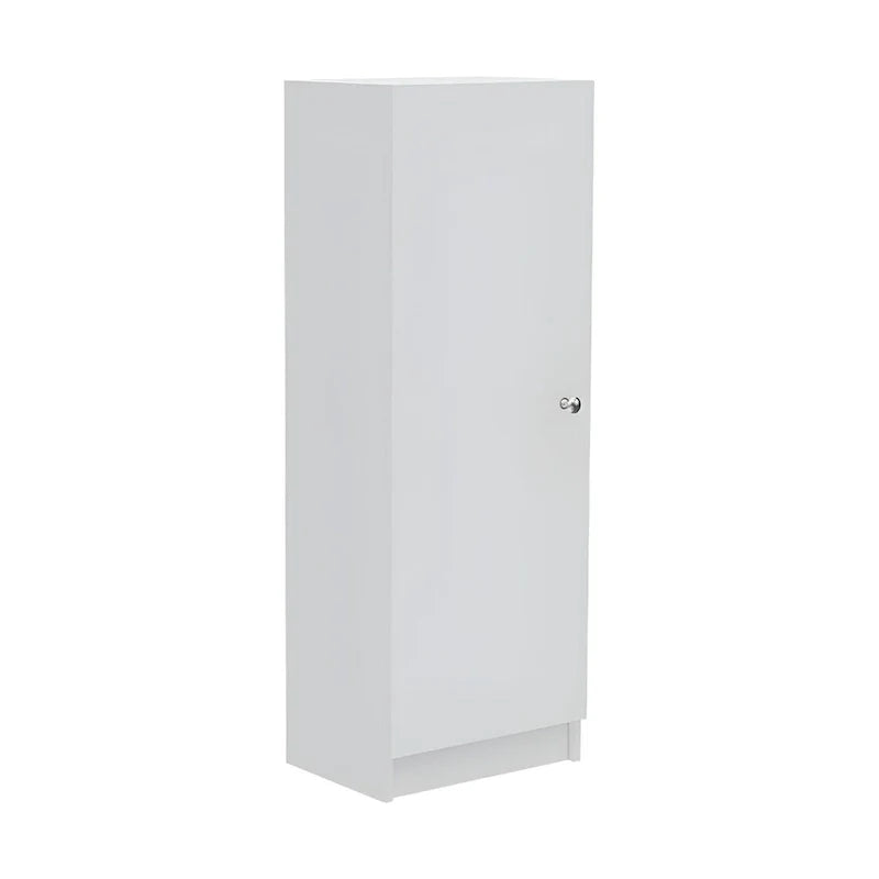 HomeRoots 47 White Wood Pantry Or Storage Closet - 16.9' X '47.4' X '12.3 4