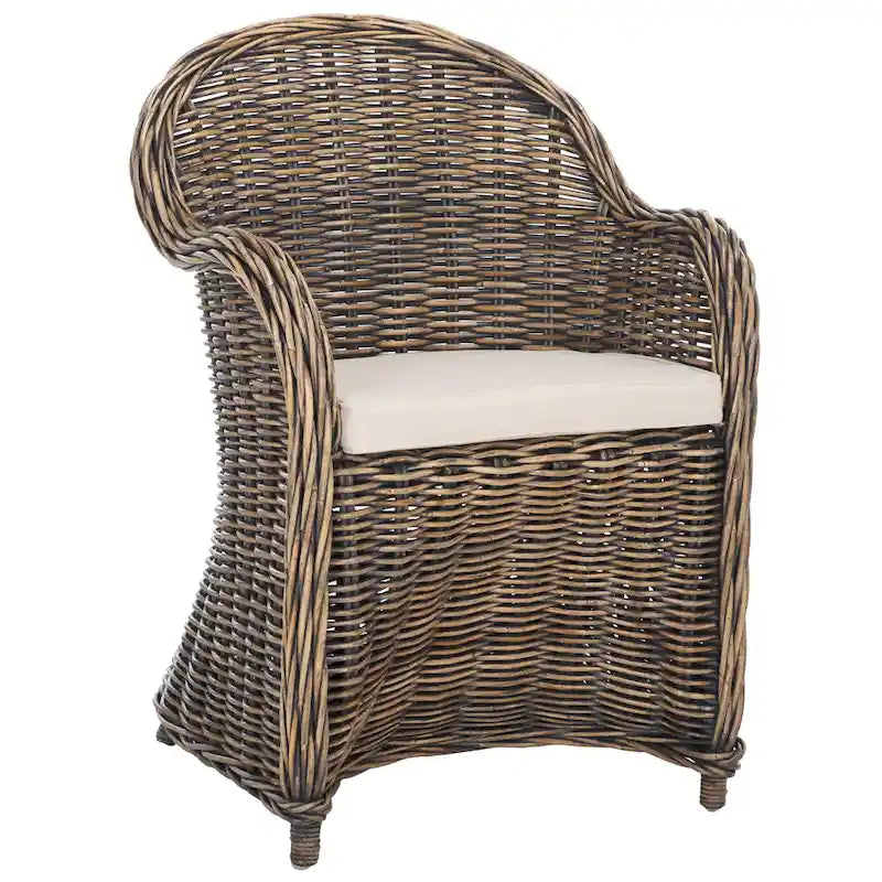 SAFAVIEH Sinja Yellow Rattan Club Chair - 24  x 26  x 35  - 24Wx26Dx35H 8