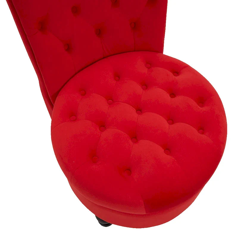 AVAWING Set of 2 Throne Royal Chair Thick Padding and Rubberwood Legs 18