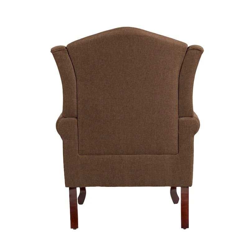 2 Set Traditional Wingback Accent Chairs Upholstered Armchair 44