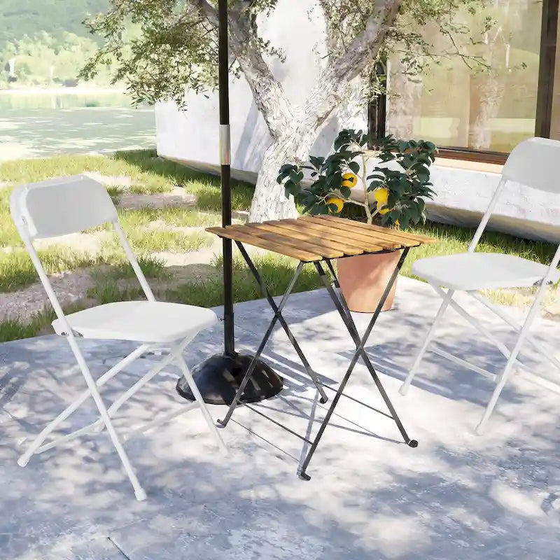 10 Pack Plastic Folding Chair 350lb. Capacity for Events Office Wedding Party Picnic Kitchen Dining 8