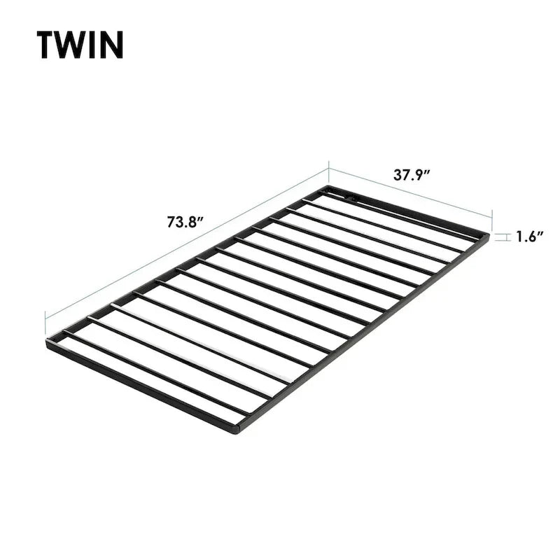 1.6 Inch Metal Bunkie Board Bed Slat Replacement by Crown Comfort 8