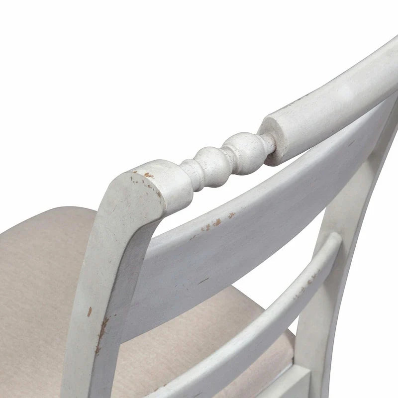 Whitney Antique Linen Slat Back Side Chair (Set of 2) 8