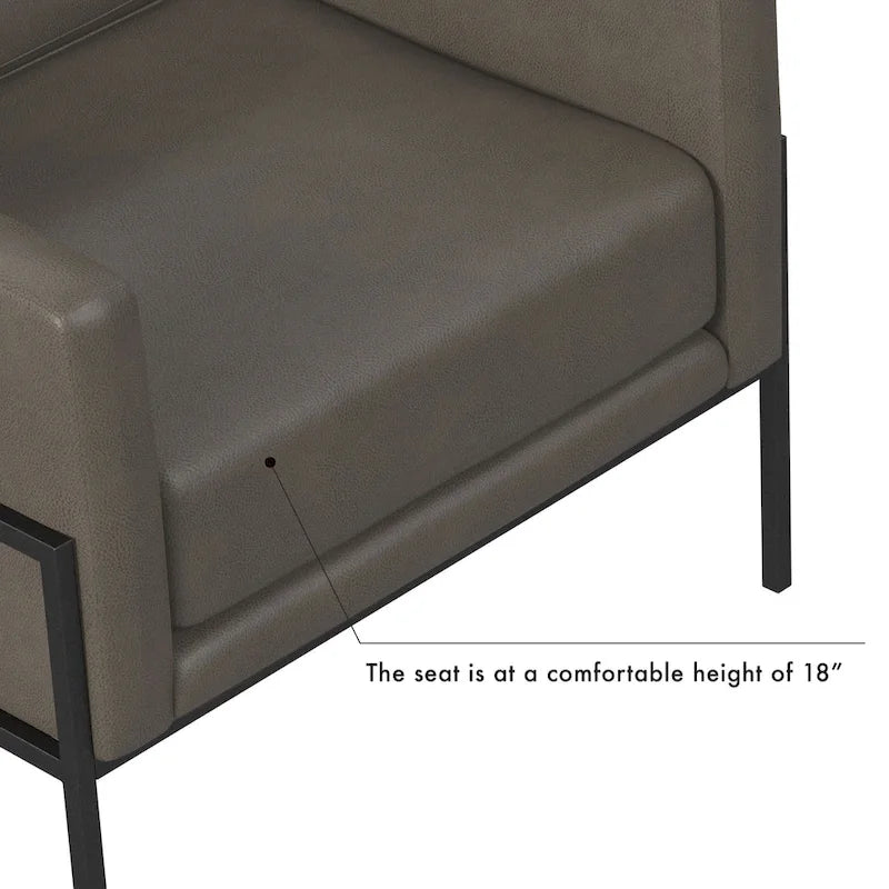 HomePop Modern Upholstered Club Chair w/Metal Frame 25