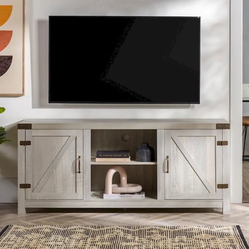 Middlebrook Firebranch 58-inch Barn Door TV Stand 6