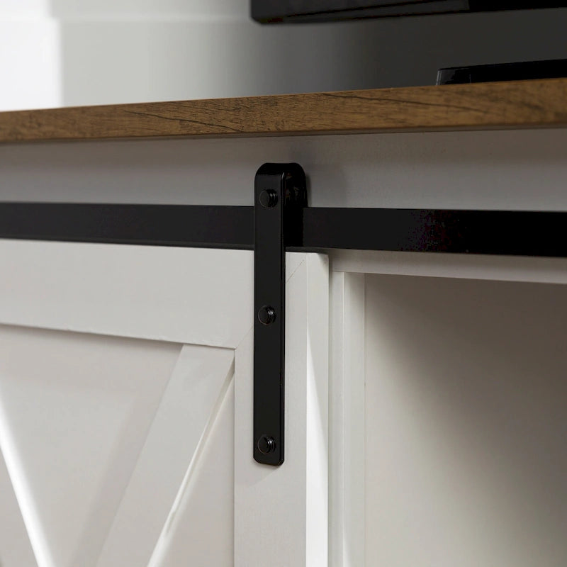 Middlebrook 52-inch Sliding Barn Door Corner TV Stand 32