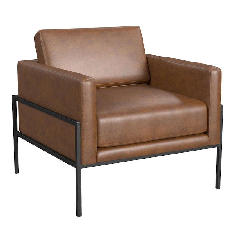 HomePop Modern Upholstered Club Chair w/Metal Frame 21
