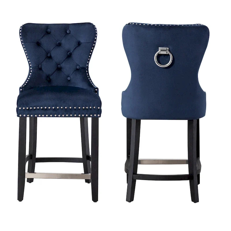 Sgabello da bancone Carter 24 Wingback Tufted Nailhead (set da 2) 26