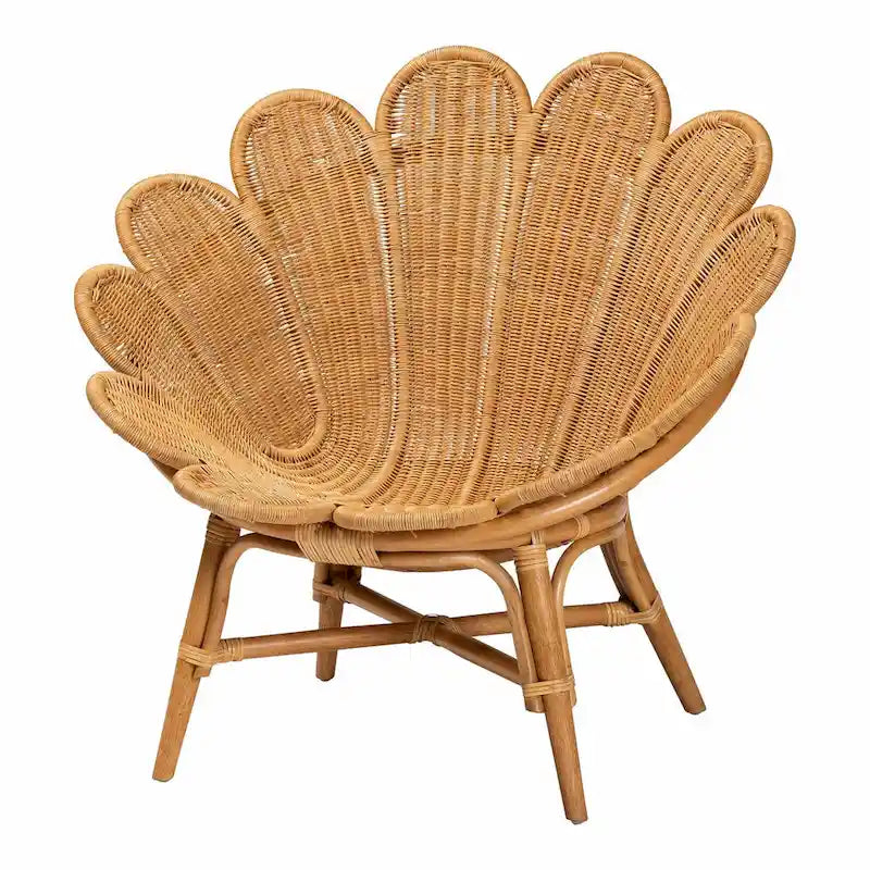 Blossom Bohemian Honey Rattan Accent Flower Chair 3