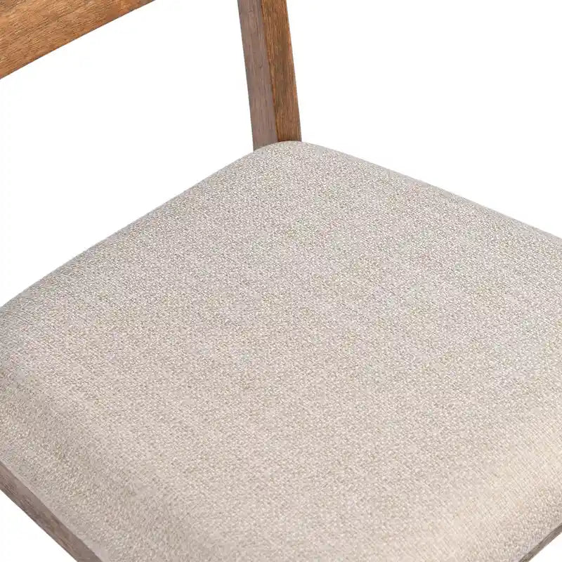 Set di 5 mobili da pranzo in legno massello 47L (1 tavolo + 4 sedie con schienale a doghe) 8
